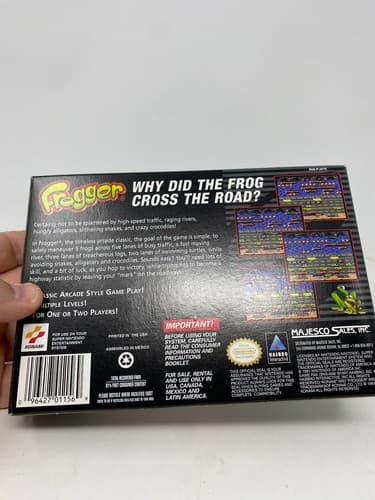 Frogger Super Nintendo SNES Entertainment System 1998 CIB Tested Game Box Manual — photo 8