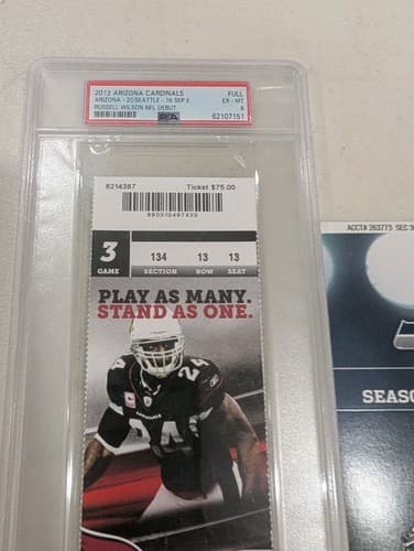 RUSSELL WILSON DEBUT PSA 6 SEAHAWKS 2012 NFL TICKET + 2012 Season Tickets — photo 4