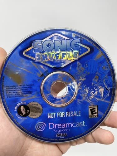 Sonic Shuffle Sega Dreamcast, 2000 Disc Only - For Parts Not Working Can't Load