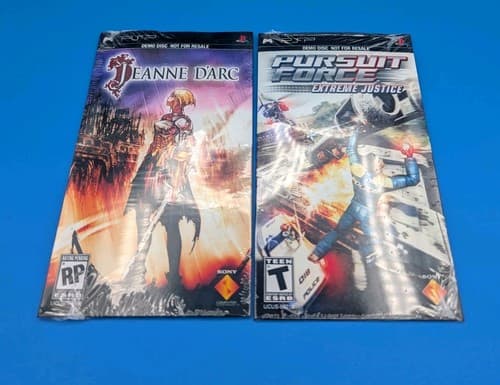 Lot Of 2 PSP Demos - Brand New - Jeanne D'arc, Pursuit Force Extreme Justice