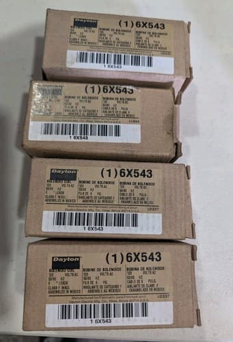 NEW DAYTON 6X543 SOLENOID VALVE COIL Lot of 4
