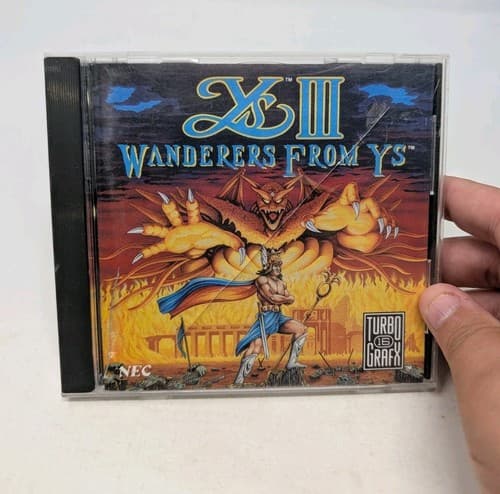 Ys III Wanderer From Ys - TurboGrafx CD Rare, Game, Case And Manual Tested