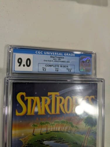 Star Tropics Startropics Nintendo NES CGC Graded 9.0 CIB - 9.8 Cart, 9.2 Box! — photo 2