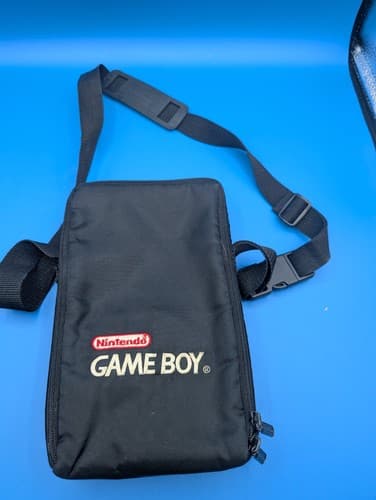 Nintendo Gameboy Carrying Case Travel Bag Black With Strap Free Shipping 