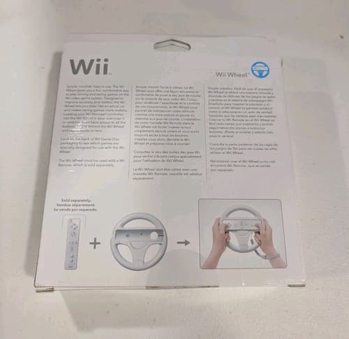 Wii Steering Wheel Nintendo Wii Video Game Controller Complete in Box — photo 3