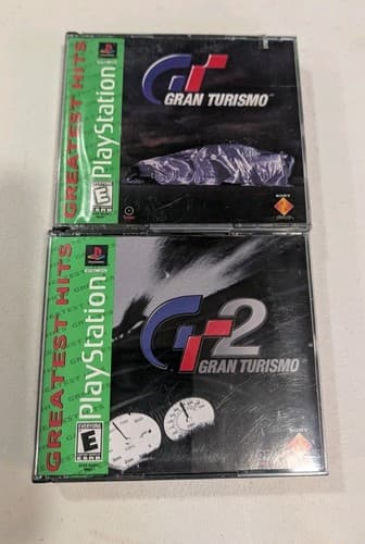 PlayStation PS1 Gran Turismo 1 and 2 game lot CIB Tested and Working