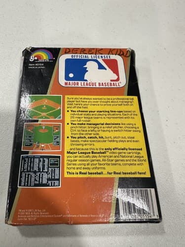 Major League Baseball (1988) - MLB - Nintendo NES - Game And Box, See Photos  — photo 4