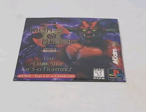 Iron & Blood DEMO Disc PS1 Playstation Ravenloft D&D Dungeons & Dragons