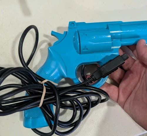 The Justifier Sega Genesis Sega CD Light Gun Lethal Enforcers Konami Blue Tested — photo 5