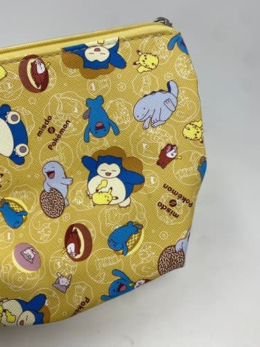 Pokemon Mister Donut 2024 Yellow Zipper Pouch Pikachu Snorlax Quagsire Japan — photo 5