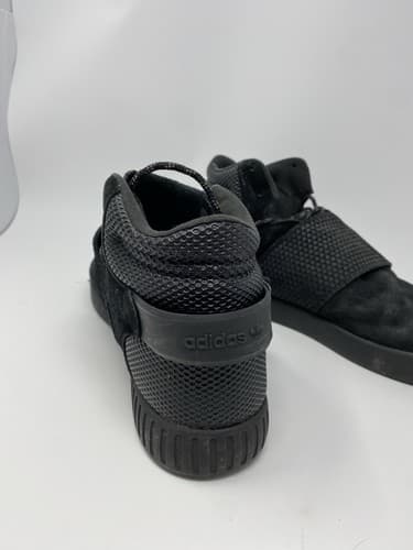 Adidas Tubular Invader Strap Shoes Sneakers Men's Size 12 Suede Black — photo 3