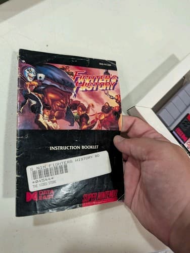 Fighter's History (SNES Game) Game W/ Box & Rough Manual, Rental, Tested — photo 9