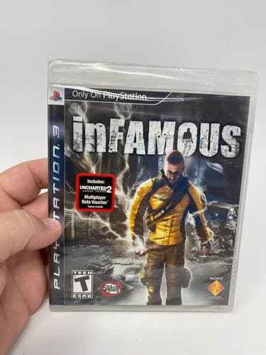 Infamous RARE PS3 Sucker Punch Version Promo Sticker 1st - Brand New Sealed