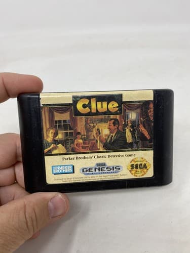 CLUE - Unfolded Box Game & manual - SEGA GENESIS - Tested - Ships Fast — photo 2