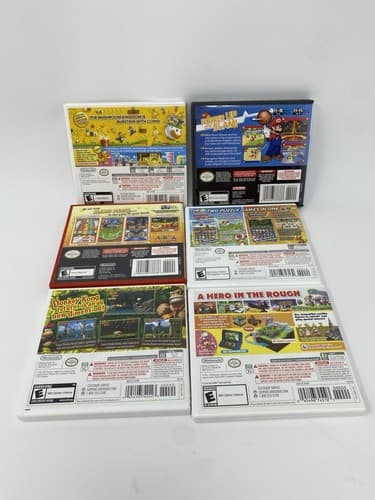 Nintendo 3/DS Lot 6 CASES ONLY Mario Bros Party Hoops Donkey Kong Toad Puzzle — photo 2