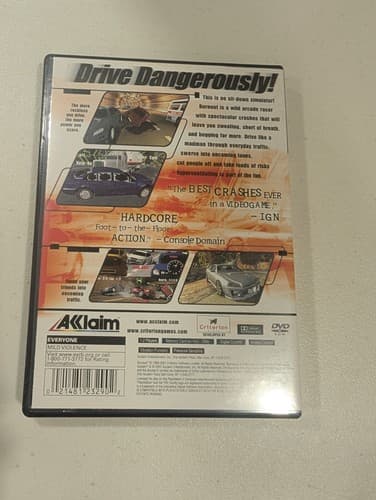 Burnout PS2 CIB ( Sony PlayStation 2, 2001) Complete with Manual & Reg Card — photo 2