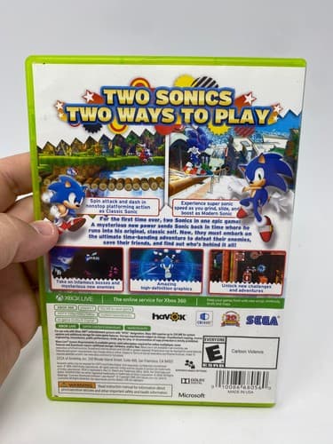 Sonic Generations Xbox 360 Platinum Hits CIB Complete with Manual TESTED — photo 5