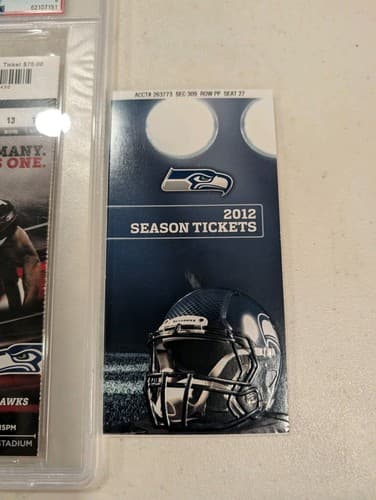 RUSSELL WILSON DEBUT PSA 6 SEAHAWKS 2012 NFL TICKET + 2012 Season Tickets — photo 6