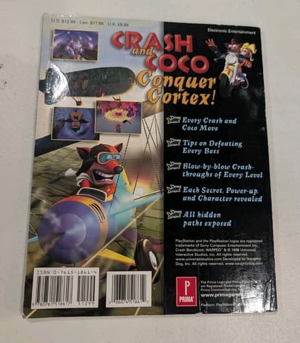 Crash Bandicoot 3 Warped Prima Games (1998) Official Strategy Guide Book PS1 — photo 5