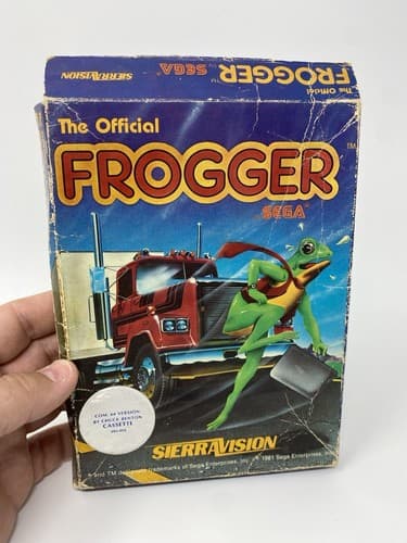 Sega TRS-80 Frogger Model I-III 16k Tape Radio Shack Complete In Box 1983