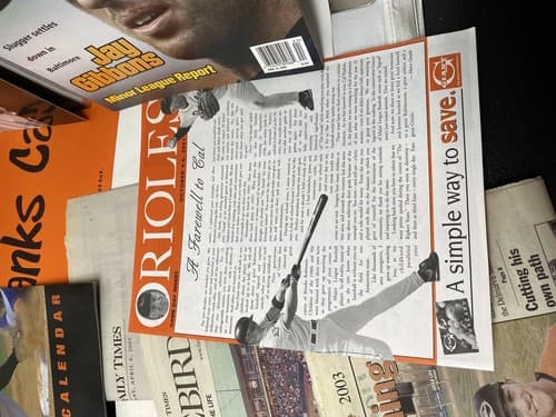 Cal Ripken Last Game & Baltimore Orioles Shorebirds Baseball Magazine Programs — photo 2