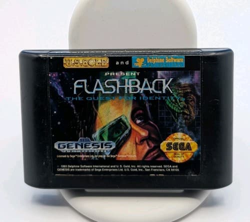 Flashback The Quest for Identity Sega Genesis 16-Bit Classic Video Game