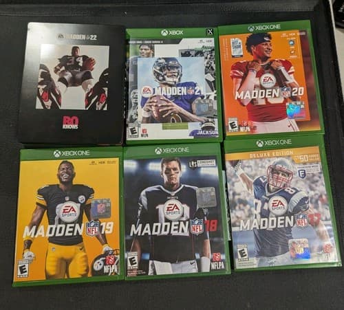 Lot Of 6 Madden Xbox One/Series X Games 2017-2022 Complete 