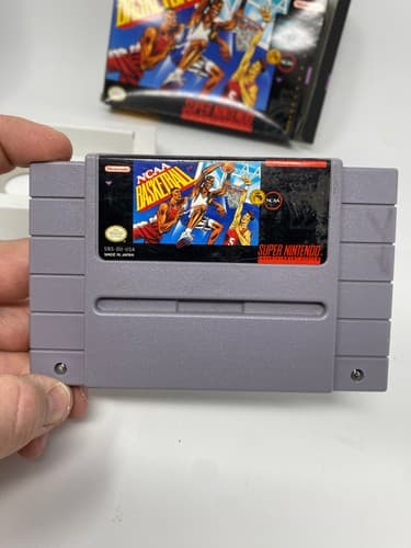 NCAA Basketball Super Nintendo SNES Complete Game, Box & Manual READ — photo 9