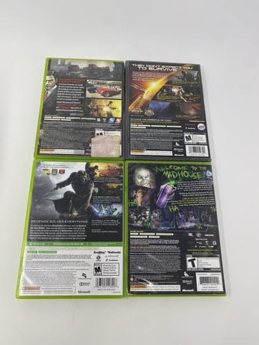 Lot of 4 Assorted Xbox 360 Video Games Mafia II Mass Effect 2 Dishonored Batman — photo 2