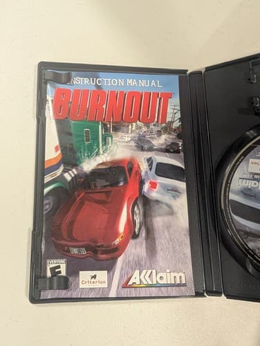 Burnout PS2 CIB ( Sony PlayStation 2, 2001) Complete with Manual & Reg Card — photo 3