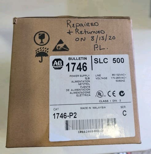 Factory Sealed AB 1746-P2 Chassis Power Supply PLC Allen-Bradley 1746-P2 New