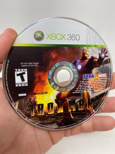 IRON MAN MICROSOFT XBOX 360 ORIGINAL GAME disc only tested