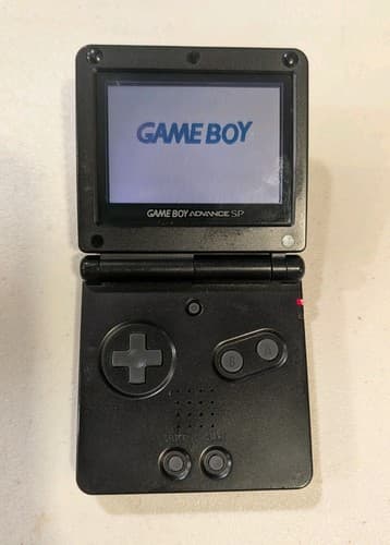 Nintendo Game Boy Advance SP Handheld Gaming System (AGS-001) Black w/ Stickers — photo 7