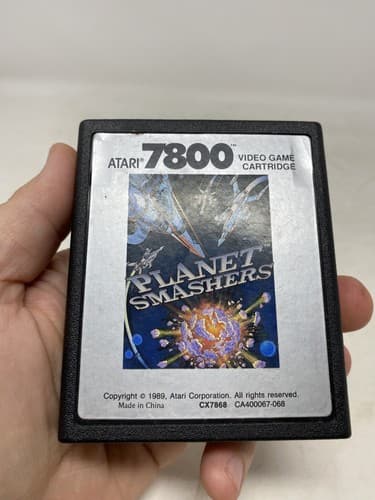Rare NTSC USA Version Atari 7800 / 2600+ Game PLANET SMASHERS Tested Works Shmup — photo 3