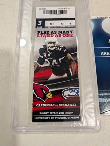 RUSSELL WILSON DEBUT PSA 6 SEAHAWKS 2012 NFL TICKET + 2012 Season Tickets — photo 5