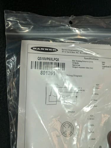 BANNER QS18VP6XLPQ8 Photoelectric Sensor QS18VP6XLPQ8 New Lot Of 2 — photo 4