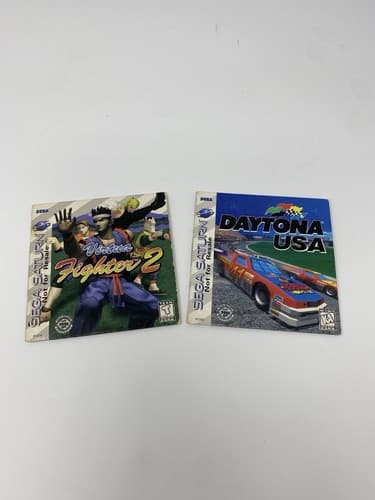 Virtua Fighter 2 And Daytona USA, NFR 2 Pack (Sega Saturn) Discs & Sleeves