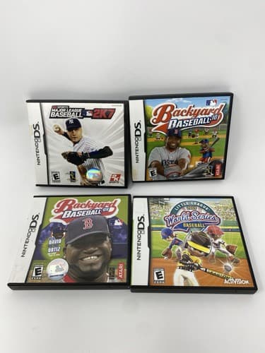 Lot Of 4 Nintendo DS Games Baseball 2k7 World Series Little League Backyard READ
