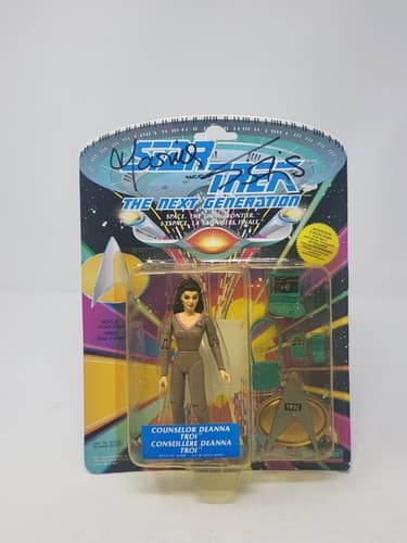 STAR TREK NEXT GENERATION DEANNA TROI Figure Signed MARINA SIRTIS Playmates 1993