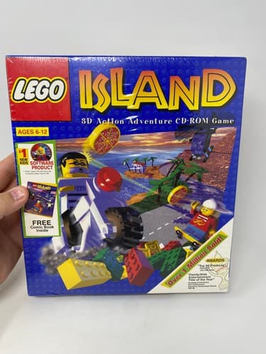 LEGO Island 3D Action Adventure CD-ROM Game NOS INFOMANICA MINI -FIGURE HTF