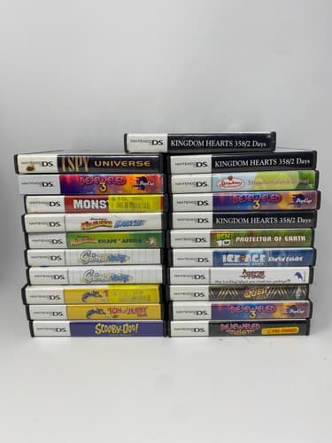 Nintendo DS Game Case Only Lot of 25 Kingdom Hearts Scribblenauts etc