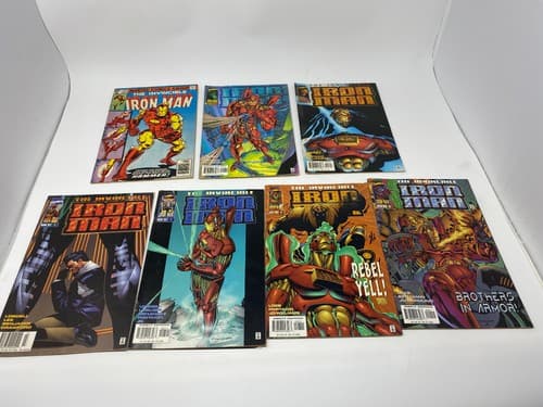 Lot Of 7 Invincible Iron Man Marvel Comic Books # 1,3,5,7-9 & #1 from 1979