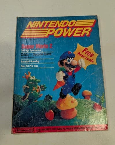 Nintendo Power Magazine July/August 1988 #1 First Issue W/ Poster