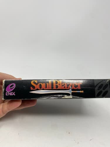 Soul Blazer SNES Complete CIB Complete Game Box Manual Poster Authentic Tested — photo 3