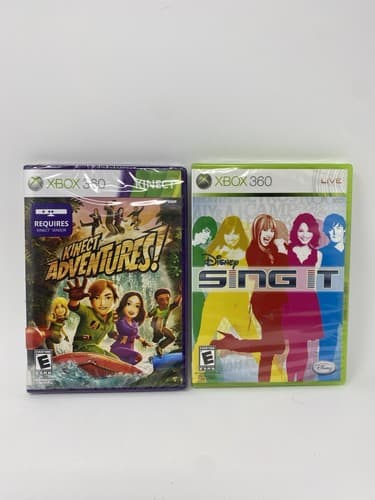 Kinect Adventures & Disney Sing It Microsoft Xbox 360, 2012) Brand New SEALED