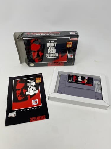 The Hunt for Red October Super Nintendo SNES CIB Complete Original Shrink Wrap — photo 9