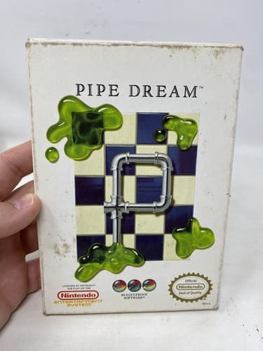 Pipe Dream ( Nintendo NES ) Authentic Complete CIB w/ Poster Reg Card Ships Fast
