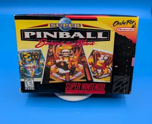 Super Pinball: Behind the Mask SNES Complete CIB Good Condition! Nice!