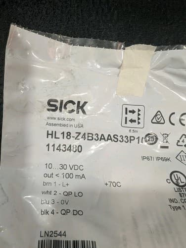 Sick hl18-z4b3aas33p1 Photoelectric Sensor Brand New