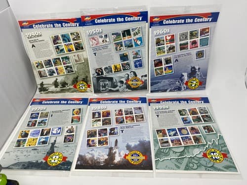 Sealed CELEBRATE THE CENTURY 1940-1990. Lot of 6 Sheets Set US Stamps NEW